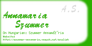 annamaria szummer business card